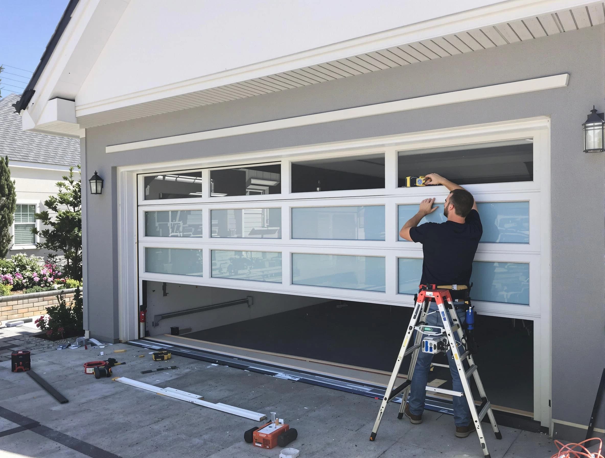 McCandless Garage Door Repair team performing garage door replacement in McCandless