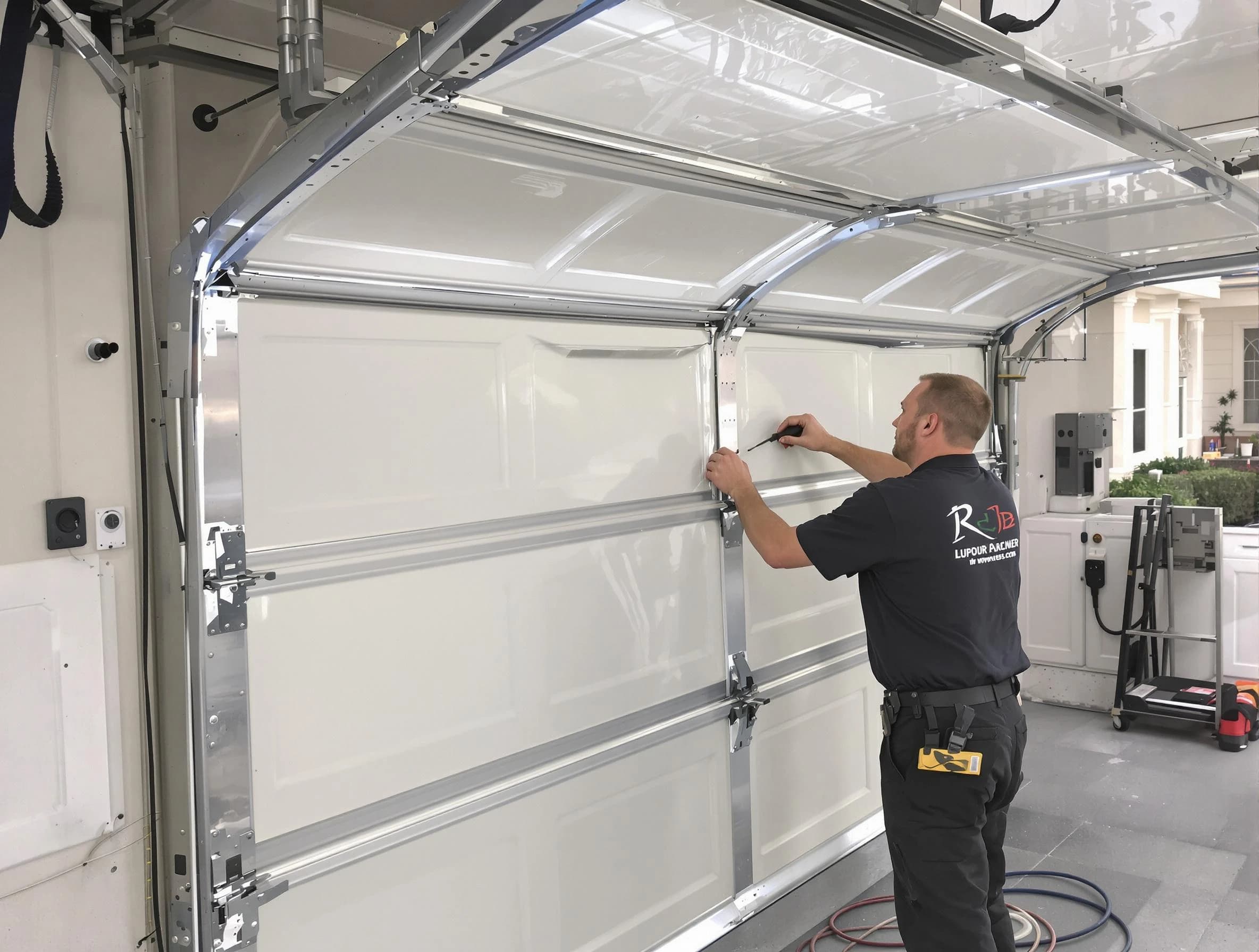 McCandless Garage Door Repair professional performing panel repair in McCandless
