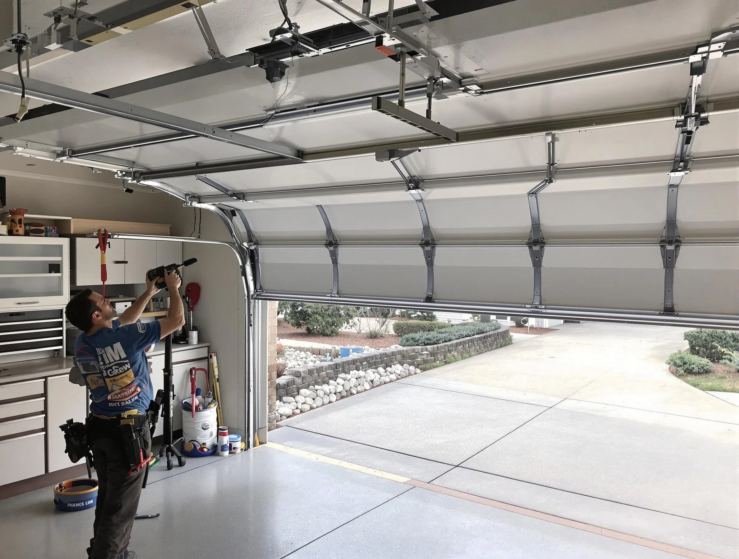 Garage door track repair service by McCandless Garage Door Repair in McCandless
