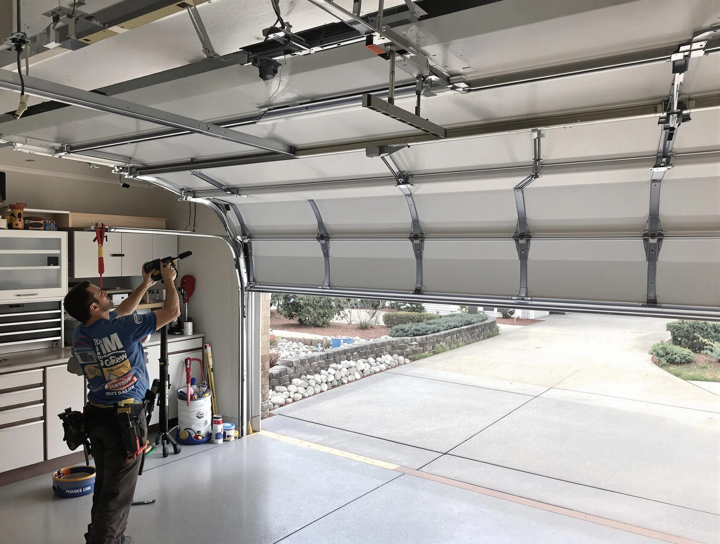 Garage door track repair service by McCandless Garage Door Repair in McCandless